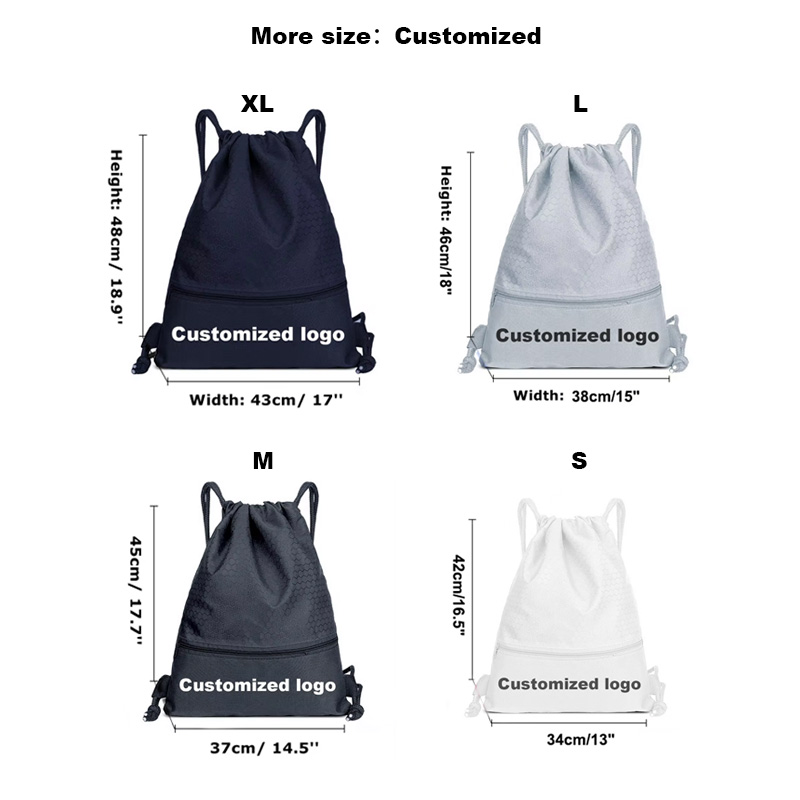 Custom Hot Man Women Polyester Drawstring String Bag Back Pack Custom Logo Cinch Sack Gym Tote Bag School Sport Bag New Style