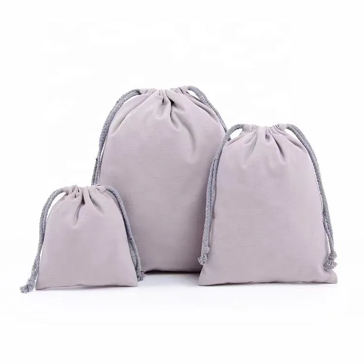 Colorful Canvas Custom Cotton Drawstring Bag with Logo