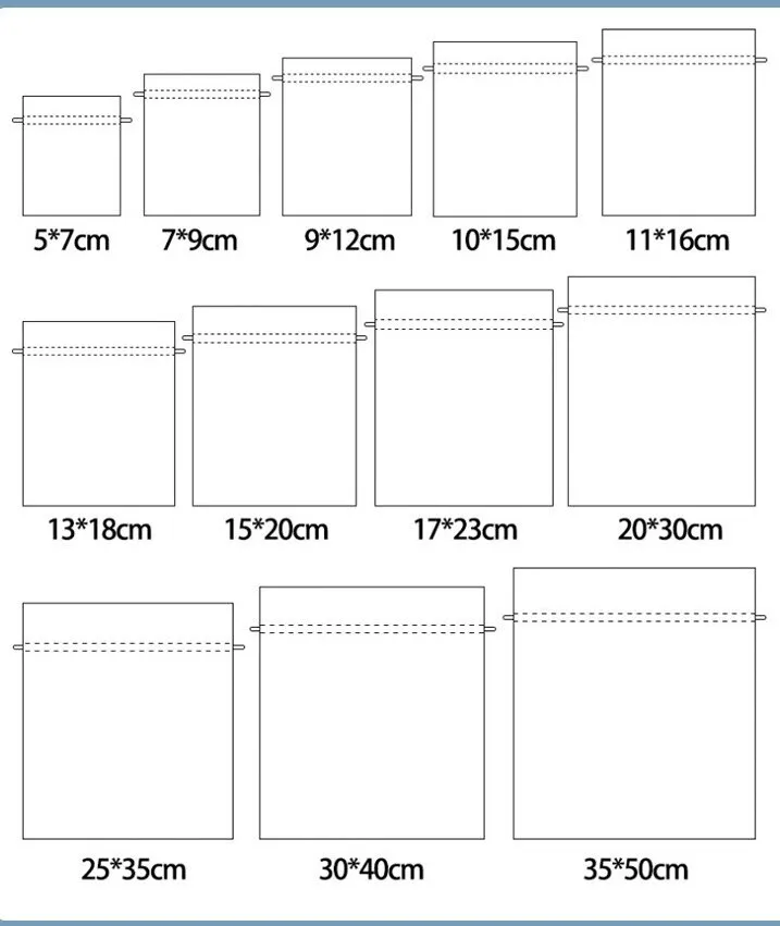 Organza Bag Sizes Guide