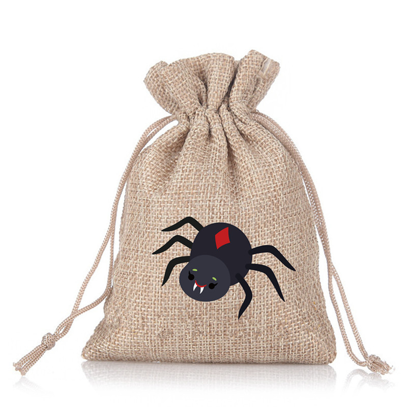 Hot Sale Halloween Burlap Favor Drawstrings Party Gift Candy Bags