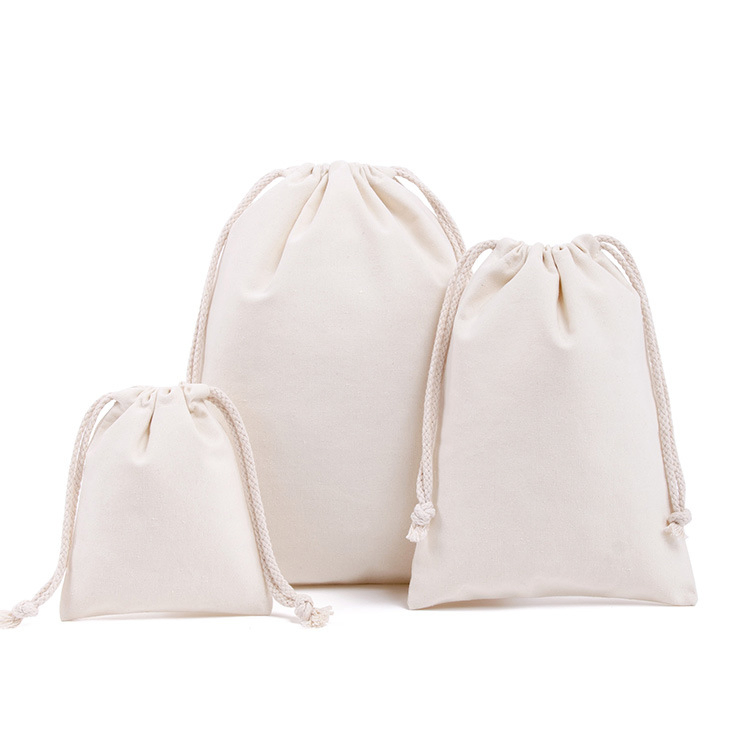 Wholesale Cusrom Cotton Gift Package Canvas Drawstring Bag