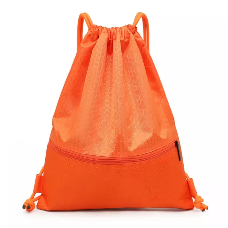 Custom Print Logo 420d Sublimation Large Nylon Polyester Drawstring Waterproof Gym Pull Drawstring Backpack