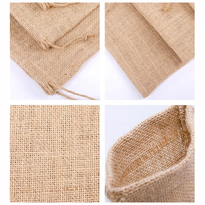 Burlap Bags Wedding Sacks Linen Sack Cocoa Jute Bag Favor with Drawstring
