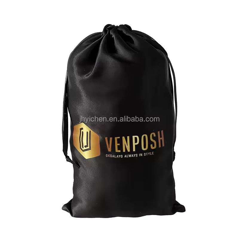 Wholesale Printed Promotional Gift Canvas Cotton Drawstring Satin Bag Customized Logo