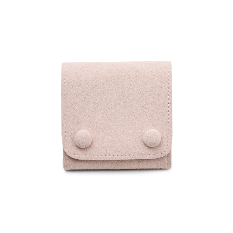 FANXI China Custom pink Durable Microfiber Jewelry Gift Bag with Button Ring Earrings Bangle Storage Package Jewelry Pouch