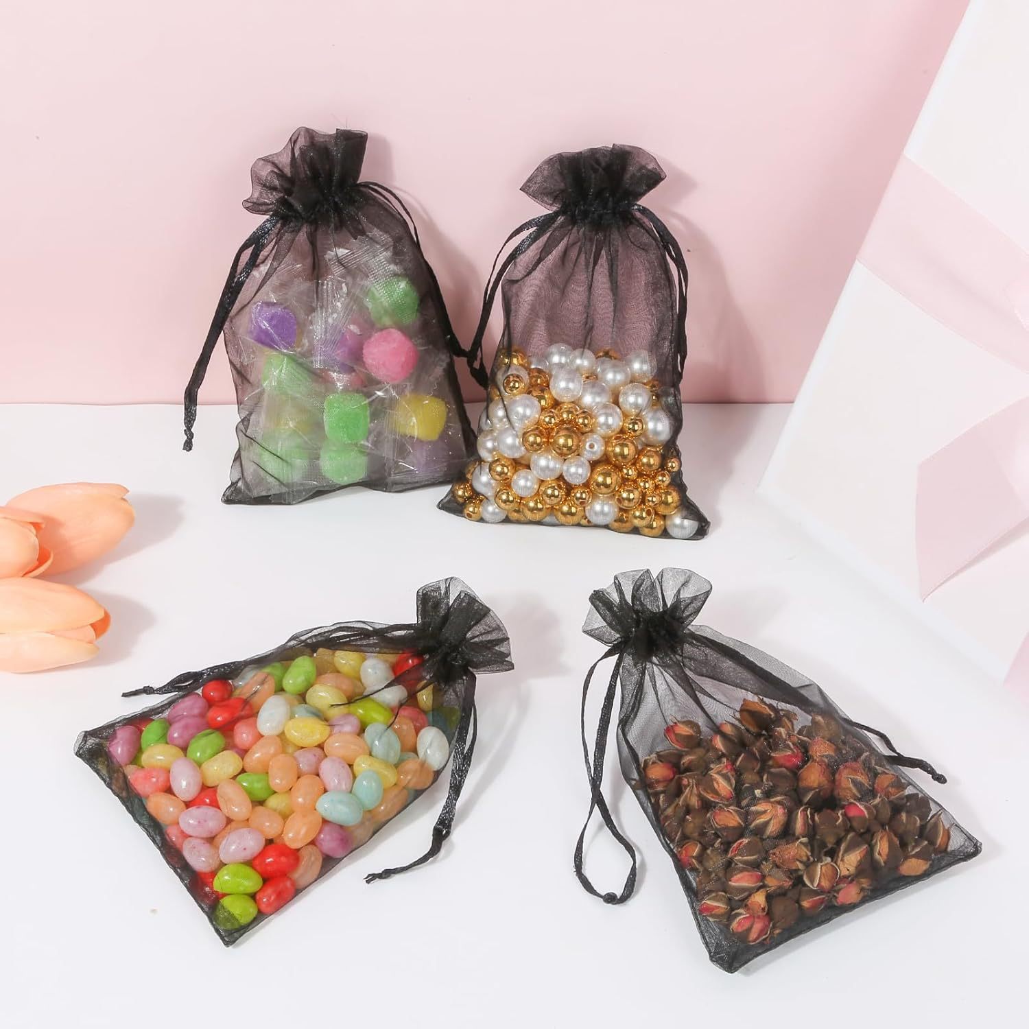 Pure Color Organza Gauze Bag
