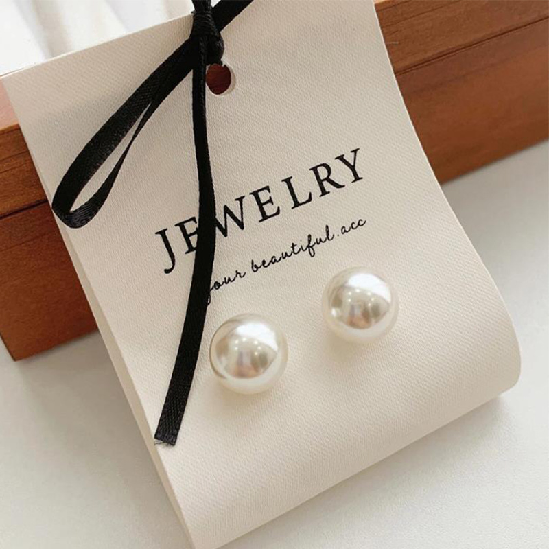 Custom Unique White Microfiber Jewelry Pouch Bags with Black Silk Ribbon Bow-Tie