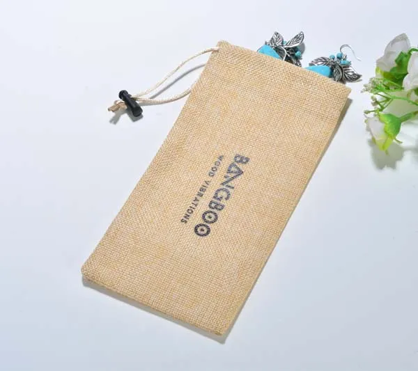 Colored Jute Bag Drawstring Gift Beads Bags for Storage