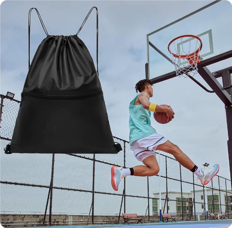 Custom Promotional Drawstring Backpack Gym Cinch Bag Foldable Draw String Back Bag Sports Bag for Gym Sports Travel Outside