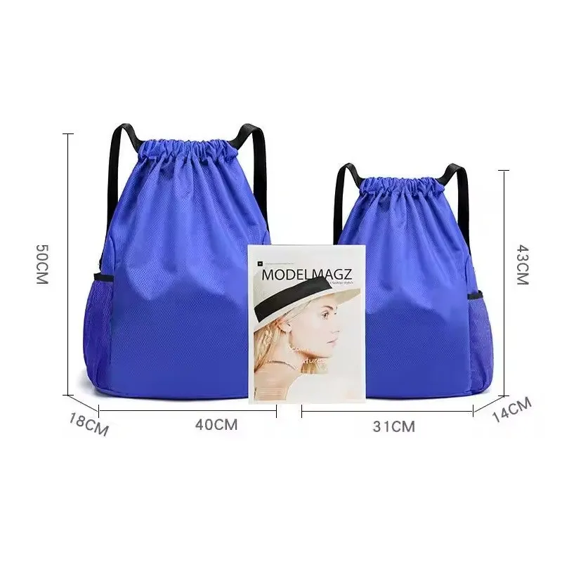 Eco-Friendly RPET Nylon Oxford Ripstop Fabric Drawstring Backpack