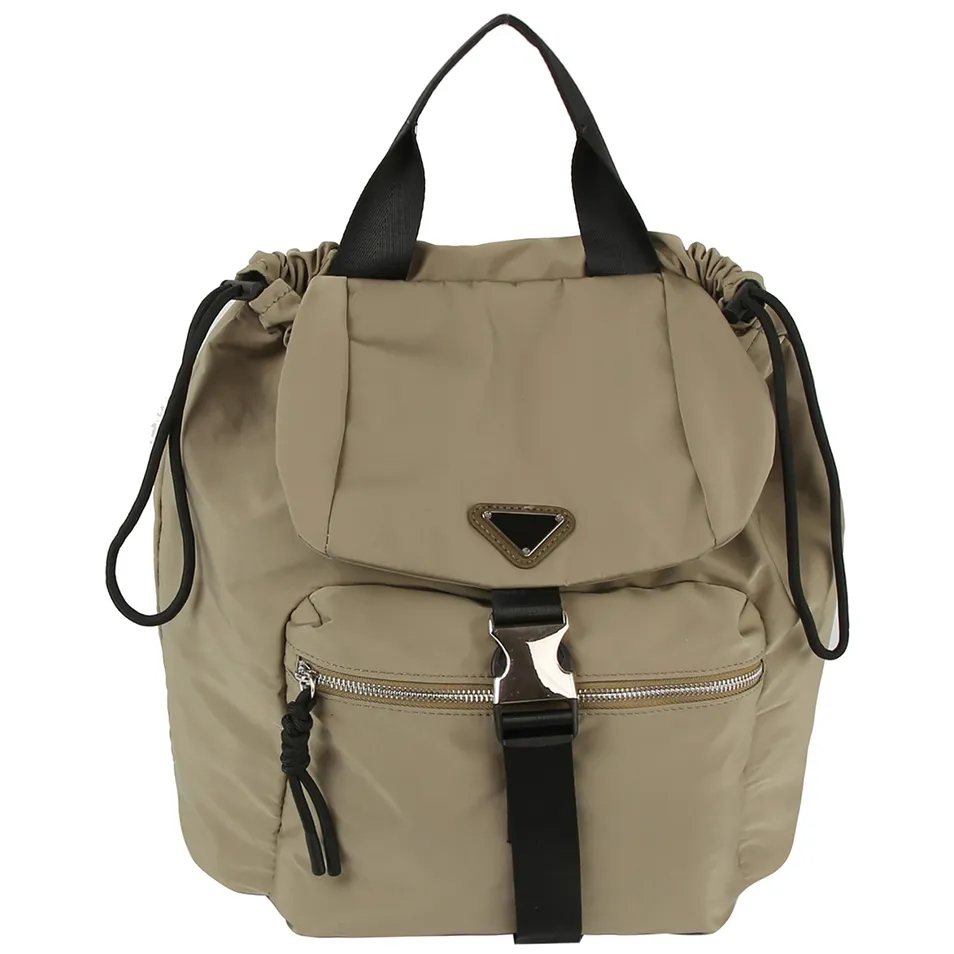 Nylon Drawstring Backpack side pocket