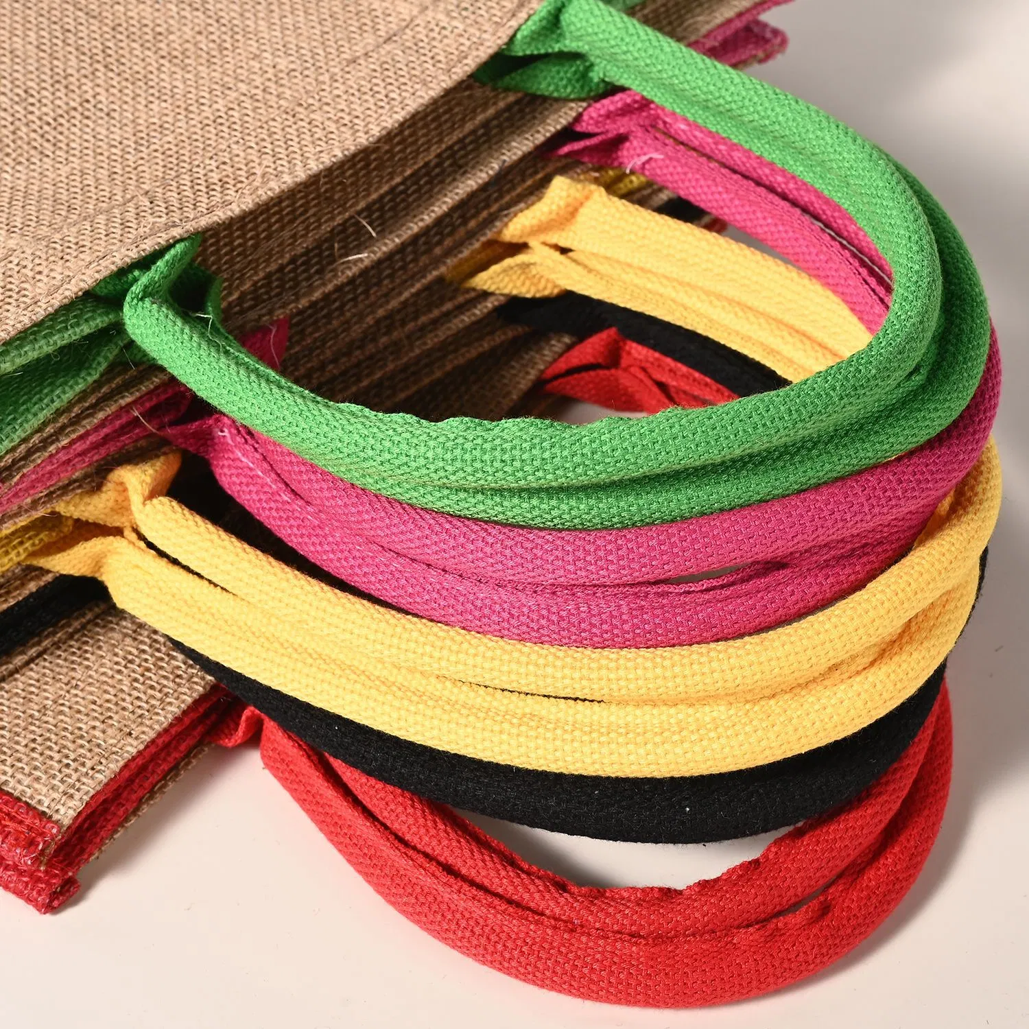 Custom Printed Burlap Colorful Bags