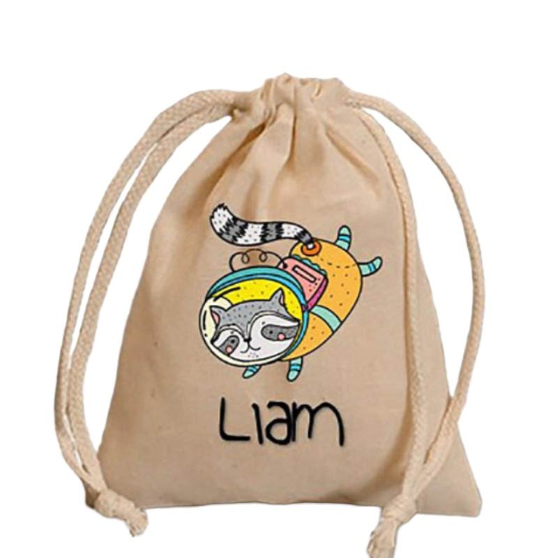 Natural Burlap Bags Drawstring Cotton Sack Wedding Favor Gift Jute Bag