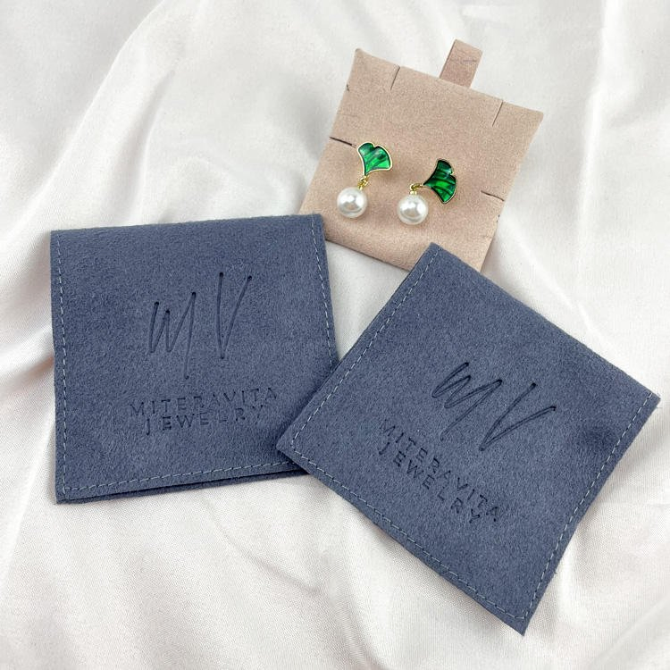 Small Microfiber Silk Cloth Suede Drawstring Jewelry Pouches Wholesale