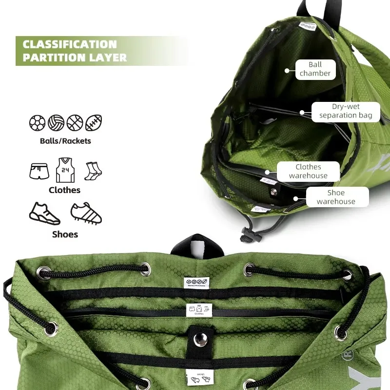 Sports Swimming Drawstring Bag Fabric Close-up