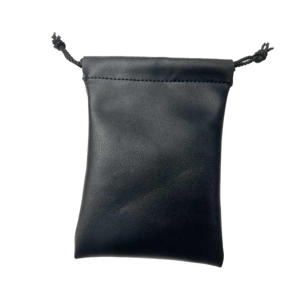 Black Leather Bag Detail View