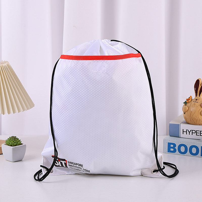 Premium Quality Durable Polyester Cinch Bag with Heat Transfer Design for Team Events and Travel