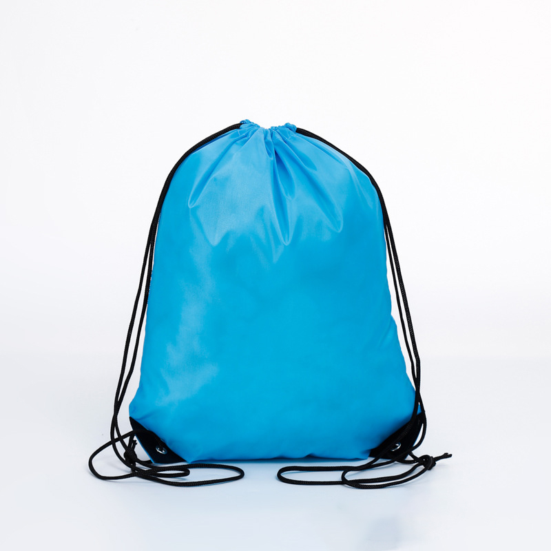 Customized Promotional Cinch Bag Polyester Nylon Drawstring Shop and Backpack Draw String Bags with Custom Logos