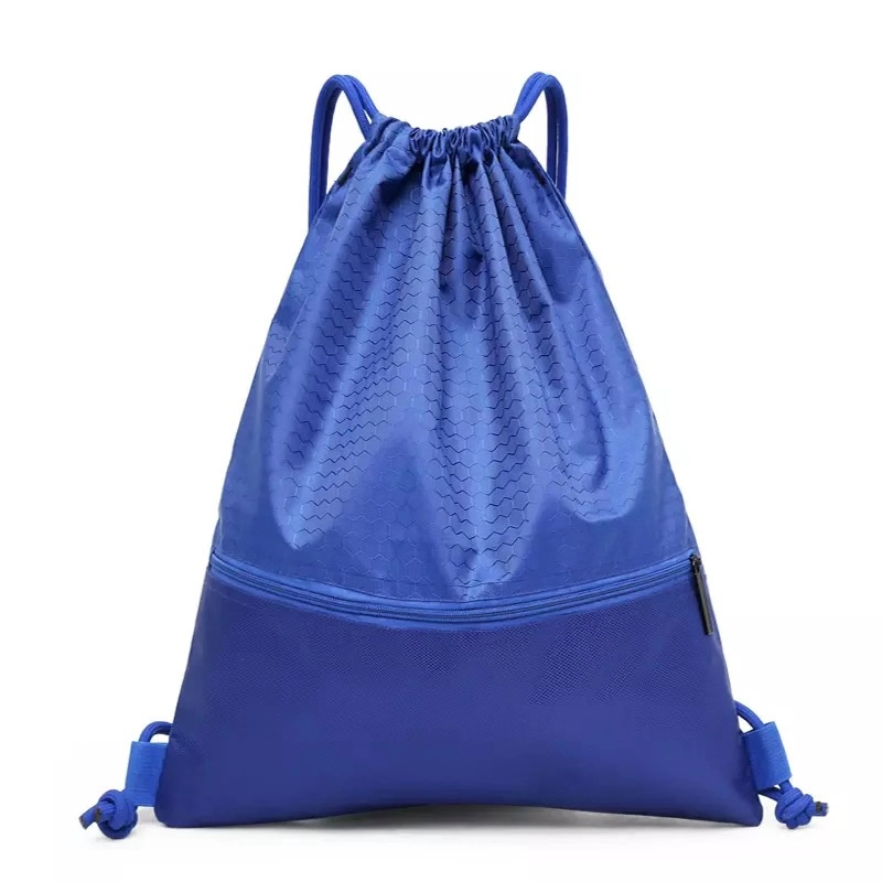 Custom Print Logo 420d Sublimation Large Nylon Polyester Drawstring Waterproof Gym Pull Drawstring Backpack