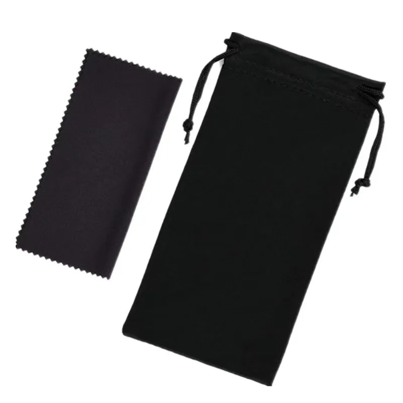 Custom Logo Wholesale Microfiber Eyewear Drawstring Bags High Quality Sunglasses Pouch Packaging Bag Cloth Eyewear Eyeglasses Pouch