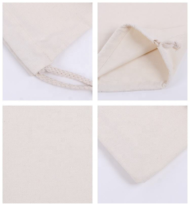Colorful Canvas Custom Cotton Drawstring Bag with Logo