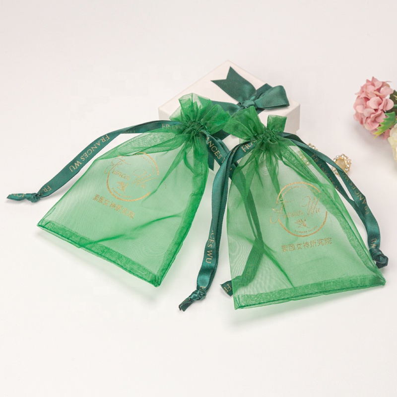 Custom Mesh Organza Pouches Candy Bags Organza Gift Bag Drawstring Custom Organza Bag Wholesale