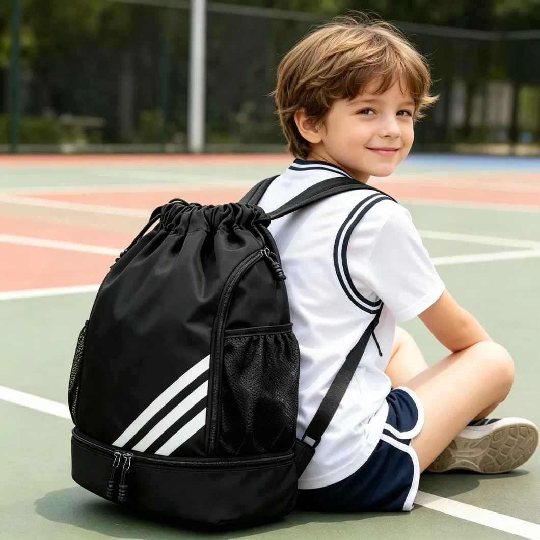 Stylish Waterproof Oxford Nylon Drawstring Backpack with Adjustable Straps