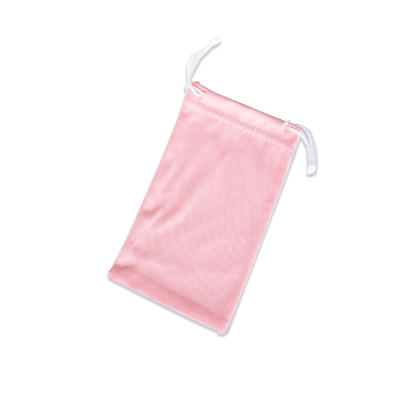 Custom Logo Printed Microfiber Pouches Long Drawstring Gift Bags for Jewelry &amp; Accessories Packaging Watches Glasses Earrings