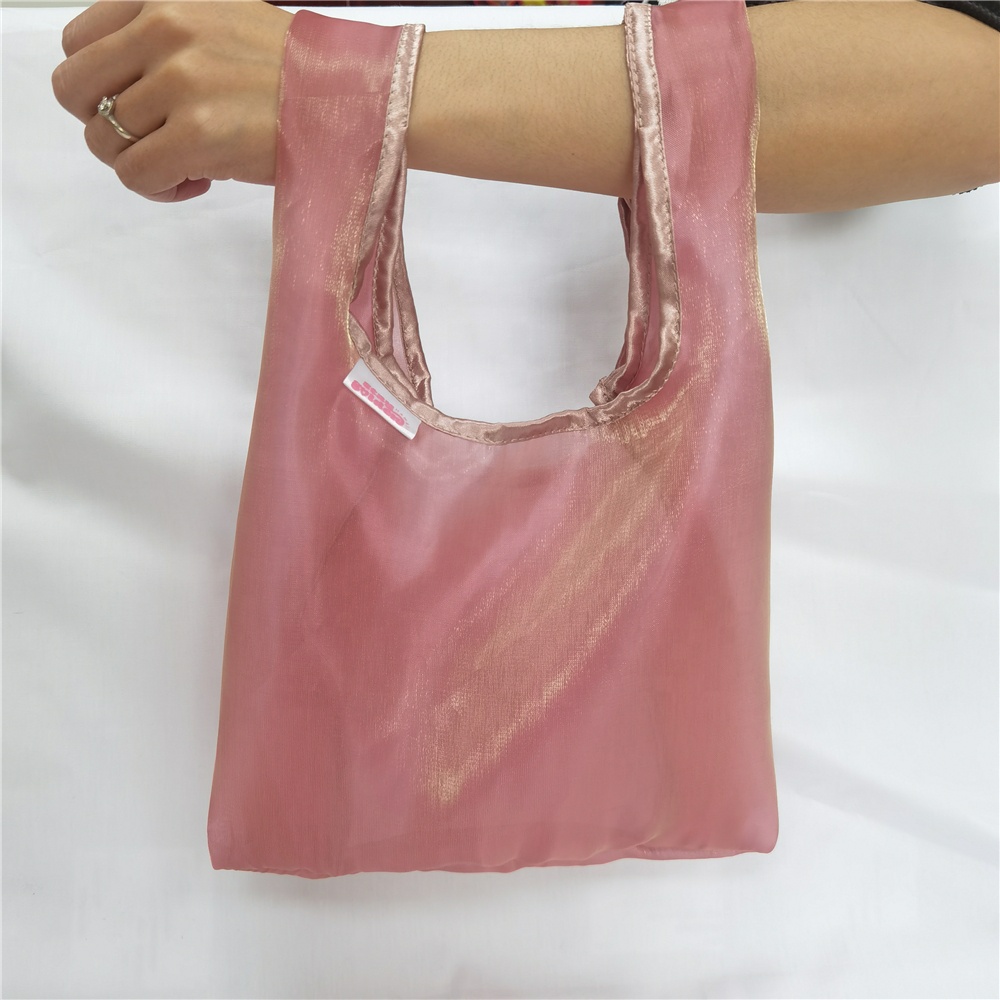 Chuanghua Luxury Pink ECO Bags Sheer Organza Bag With Handle Organza Bag Tote With Customize Logo