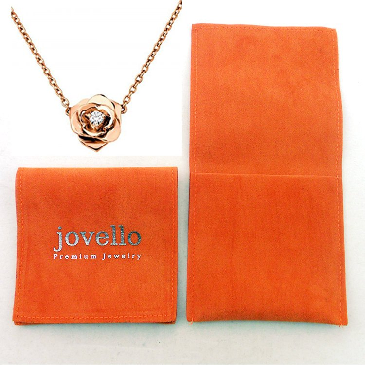 High-End Small Ring Packaging Custom Printed with Logo Silk Suede Microfiber Velvet Gift Jewelry Pouch Bag