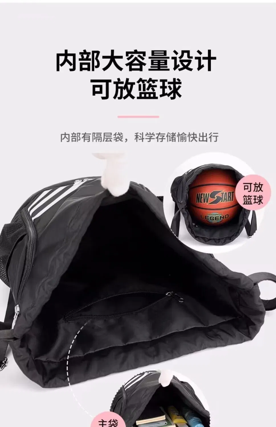 Wholesale Eco Friendly Nylon Carry Backpack Sport Gift Bag Drawstring Bag Promotional