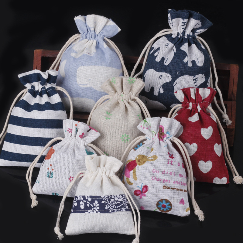 Factory Cheap Cotton Canvas Drawstring Bag Customized Heat Transfer Printing Promotional Drawstring Bags