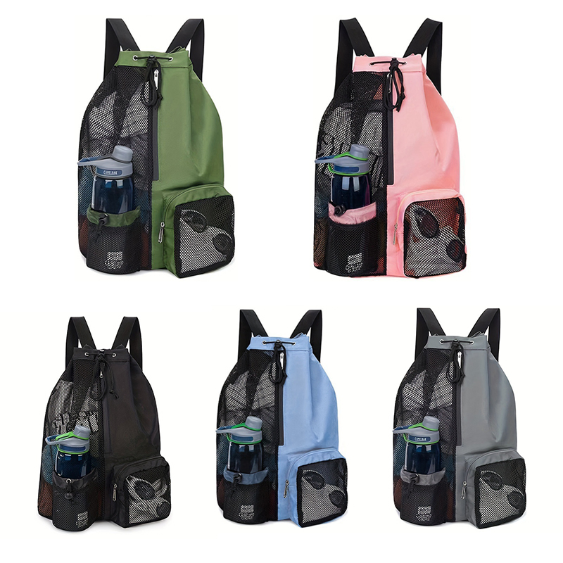 Beach Travel Sports Unisex Nylon Soft Waterproof Customizable Drawstring Backpack