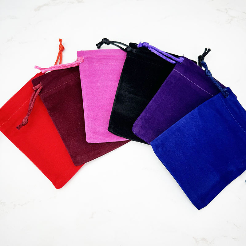 Factory Stock Velvet Drawstring Bag Perfume Jewelry Packaging Pouch Cotton Suede