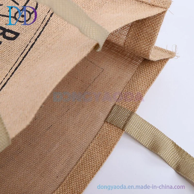 Mini Linen Gift Pouch Custom Printed Small Burlap Bag for Wedding Favors