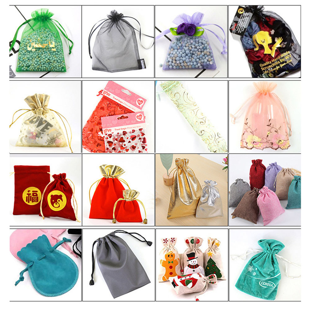 Biodegradable Red Organza Bags Wholesale Printing Organza Eco Bag High Quality Sheer Organza Bags
