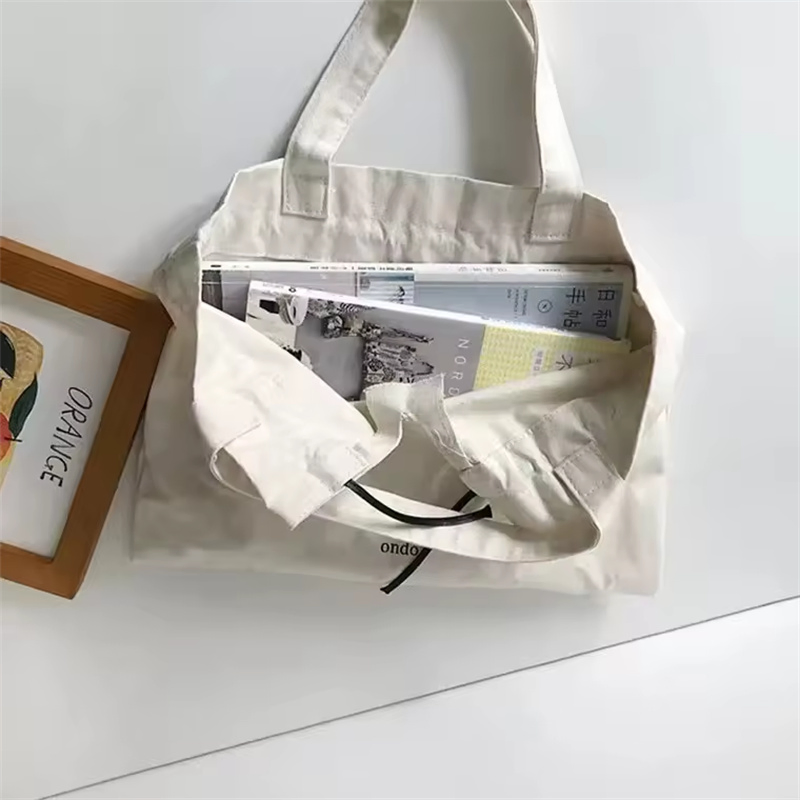 High Quality Custom Canvas Tote Bag Printed Eco Friendly Recycled Drawstring Closure