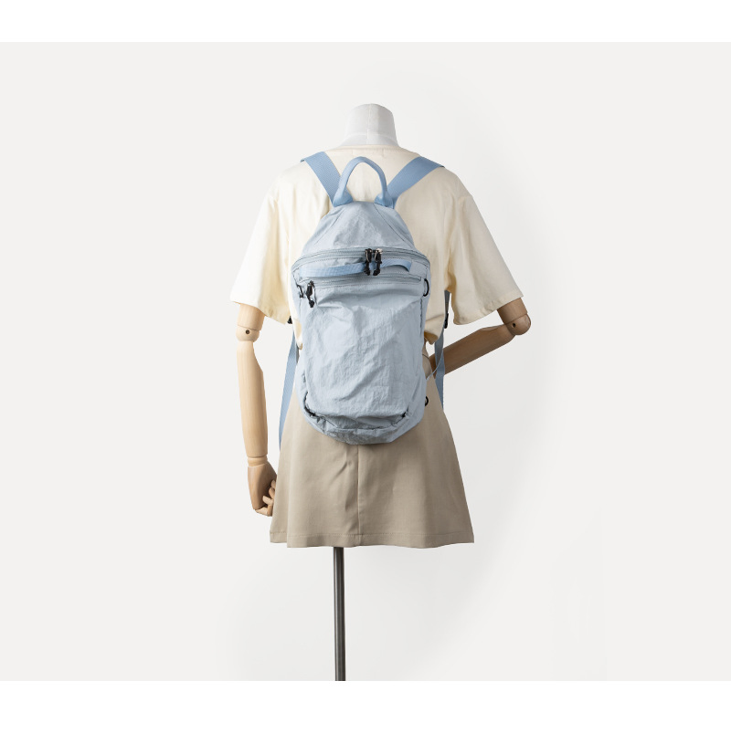Niche Waterproof Nylon Cloth Drawstring Backpack Female Forest Large Capacity Backpack