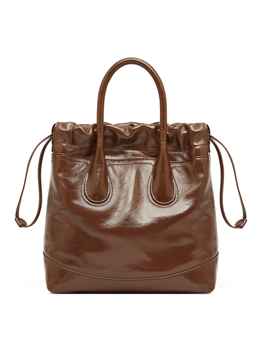 Jialing Niche Cowhide Vintage Drawstring Handbag Single Shoulder Crossbody Bucket Bag Custom Wholesale Contact Us for 5A Catalog