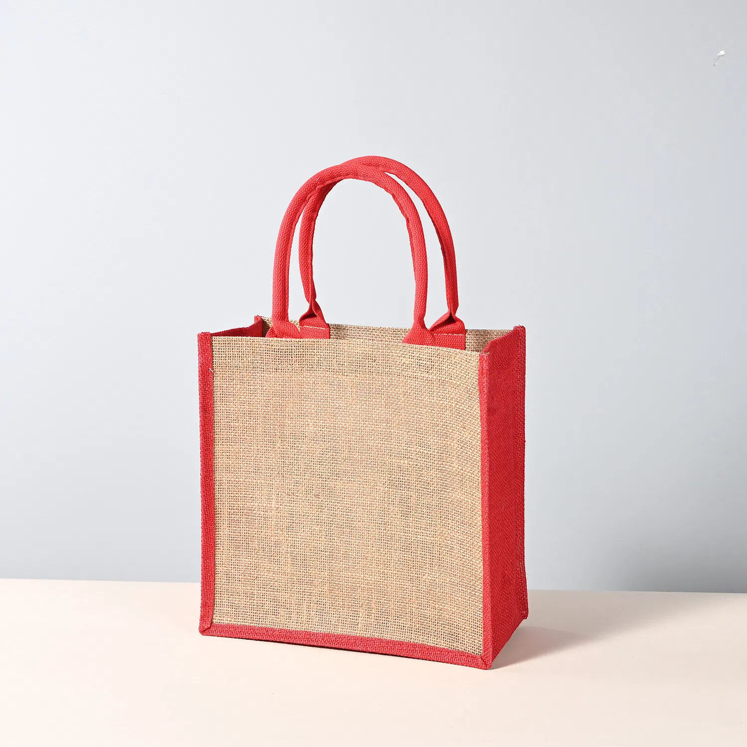 Custom Design Shopping Bags Fashion Burlap Jute Tote Bags