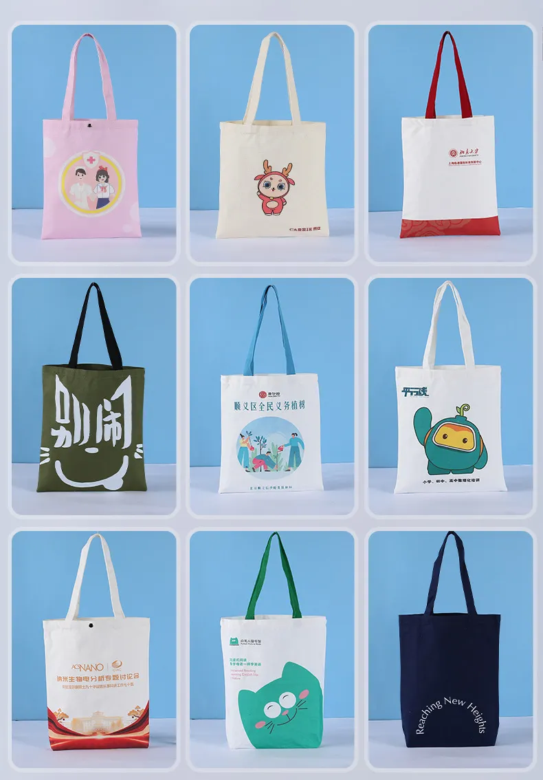 China Factory OEM Custom Design Printed Cotton Canvas Jute Tote Package Bag Shopper Bag Drawstring Package Bags