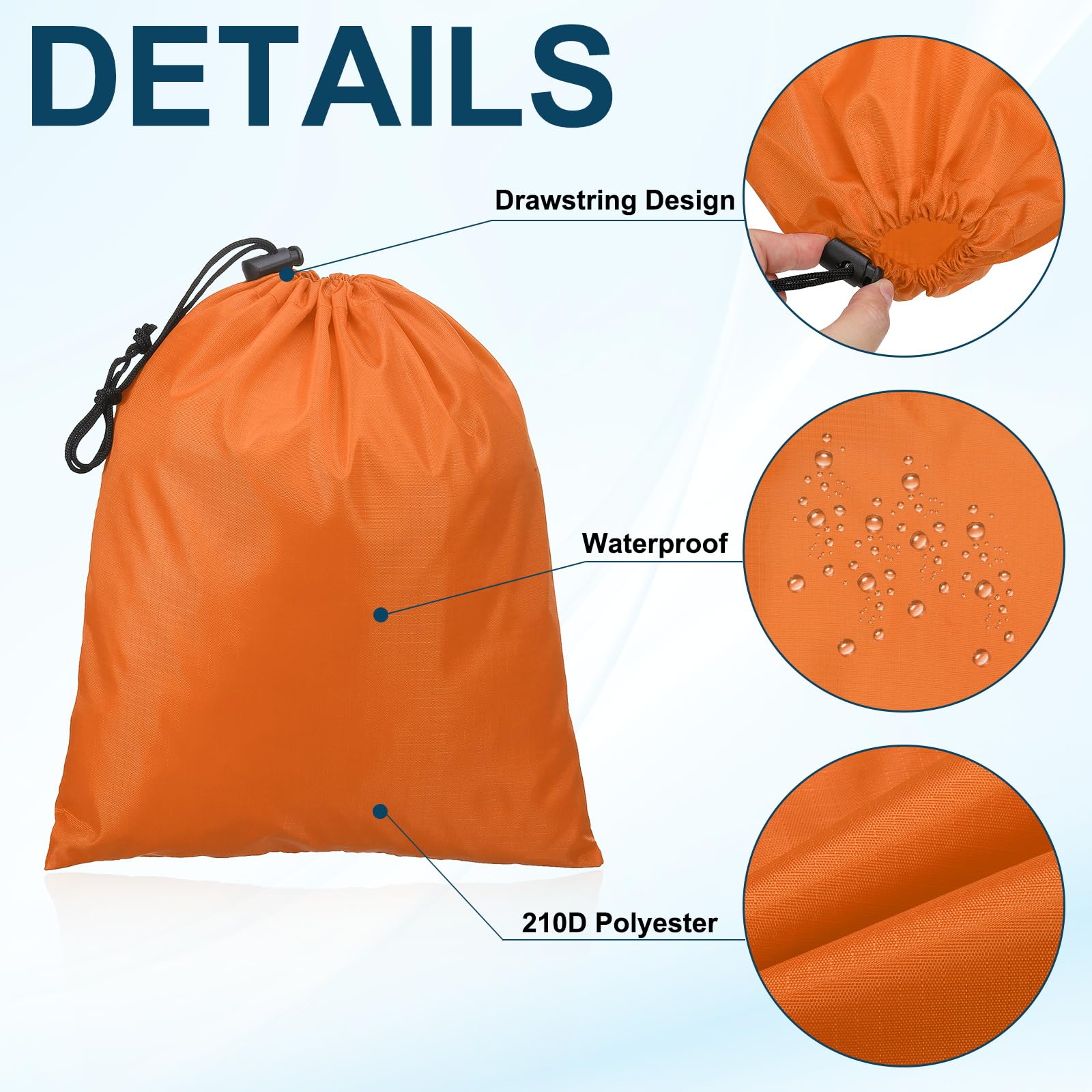 Custom Logo Polyester Drawstring Stuff Sack Cinch Gym Traveling Hiking Yoga Shoes Organizer Multi-Colors &amp; Sizes Shopping Bag