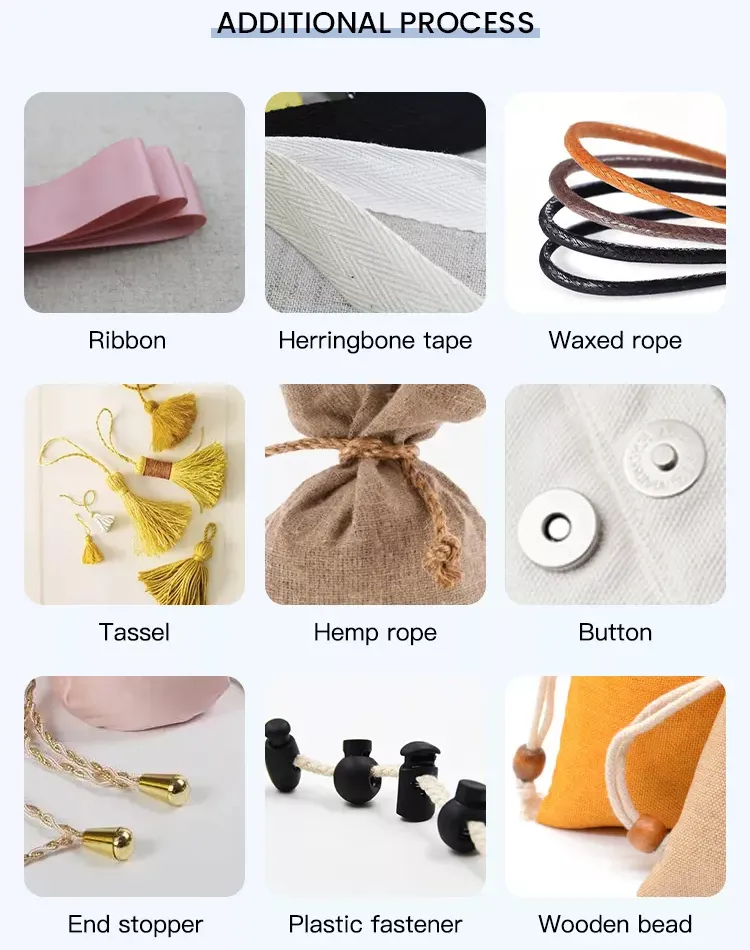 Custom Logo Muslin String Bag Eco Cotton Canvas Drawstring Pouch Bag for Gift