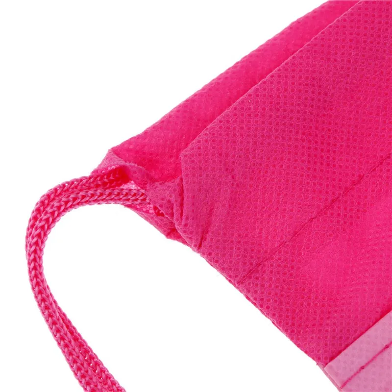 Pink Unicorn Cartoon Kids Drawstring Backpack Nylon String Travel Sports Shoes Drawstring Backpack