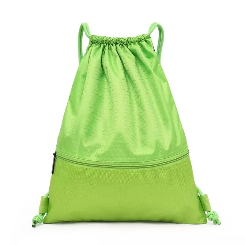 Custom Print Logo 420d Sublimation Large Nylon Polyester Drawstring Waterproof Gym Pull Drawstring Backpack