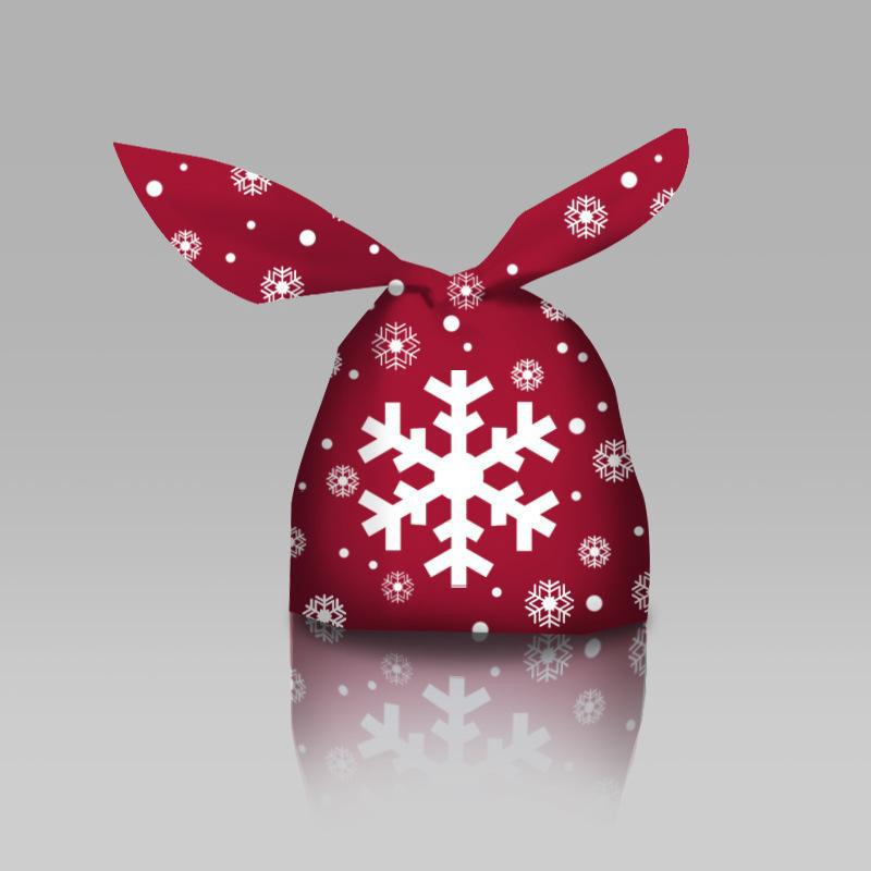 China Custom Personalized Printed Stars Snows Jute Christmas Gift Packaging Organza Pouch Drawstring Promotional Pouch Promotion Bag