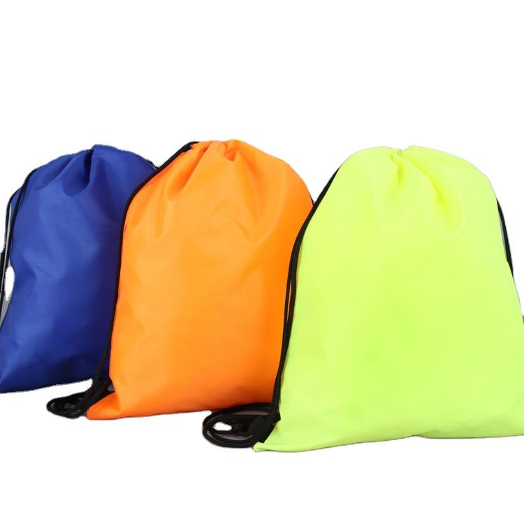 Heavy-duty Cheap Waterproof Nylon Polyester String Cinch Bags Sports Custom Shoe Gymsack Sublimation Drawstring Backpack
