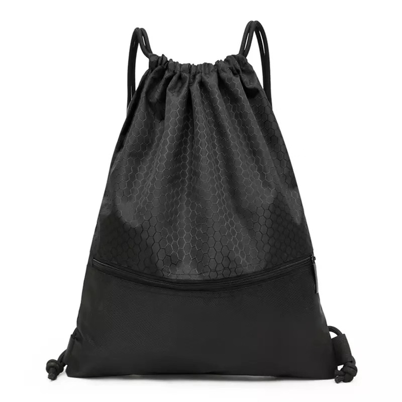 Custom Print Logo 420d Sublimation Large Nylon Polyester Drawstring Waterproof Gym Pull Drawstring Backpack