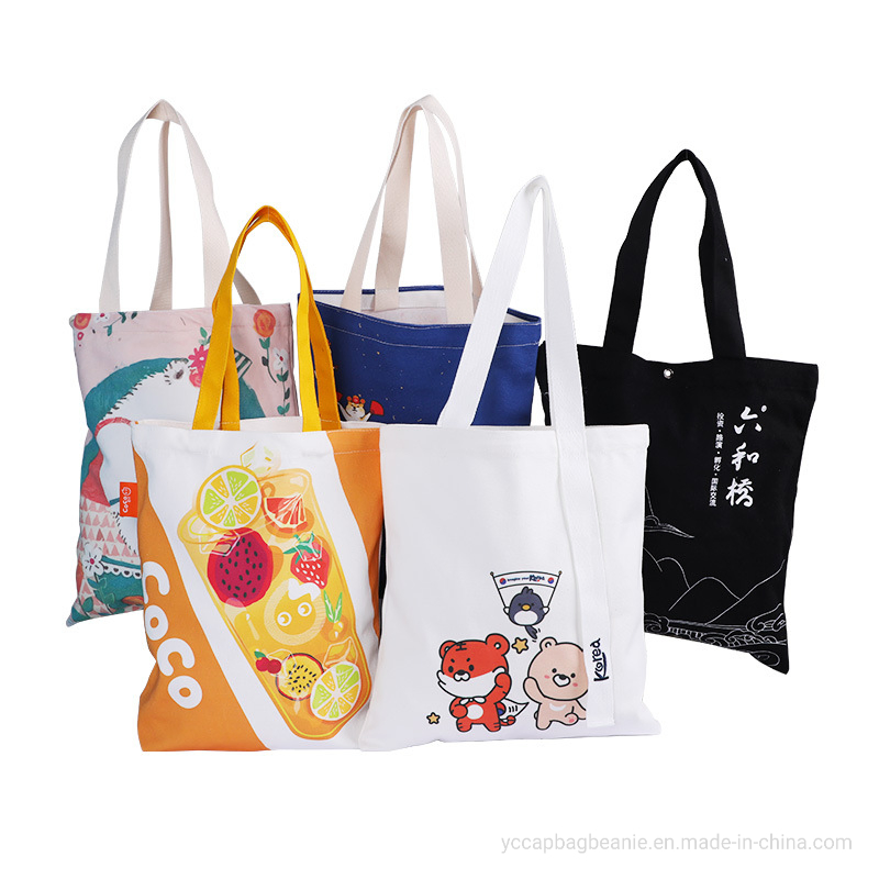 Custom Promotion Cheaper Outdoor Drawstring Cotton Canvas Shopping Tote Bag