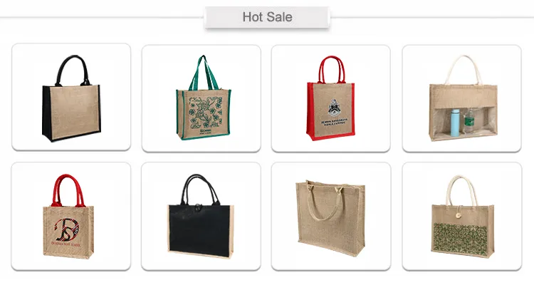 Medium Size Drawstring Linen Gift Bag Natural Jute Fabric Bags